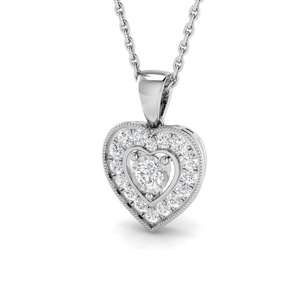 Selena Diamond Heart Pendant 0.2ct Gold (Without Chain )