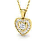 Selena Diamond Heart Pendant 0.2ct Gold (Without Chain )