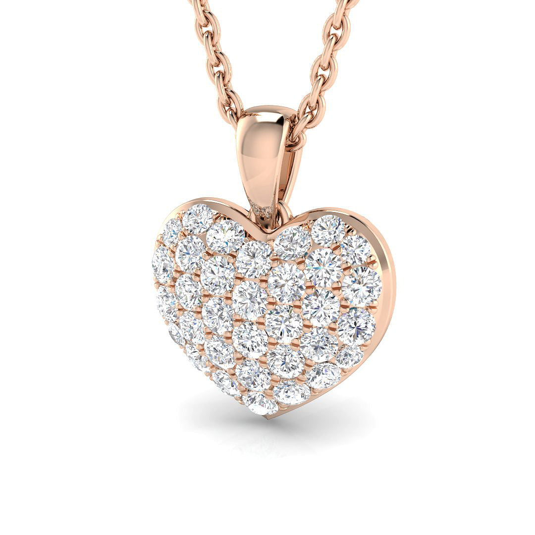 Thrift Heart Pendant 0.33ct to 1.5ct Gold (Without Chain )