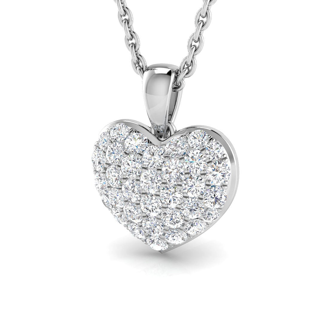 Thrift Heart Pendant 0.33ct to 1.5ct Gold (Without Chain )