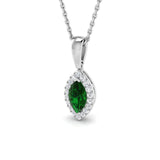 Fern Emerald Pendant 0.33ct to 0.5ct Gold (Without Chain )