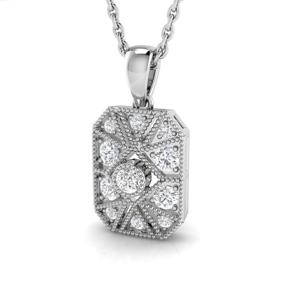 Lemon Vintage Diamond Pendant 0.15ct Gold (Without Chain )