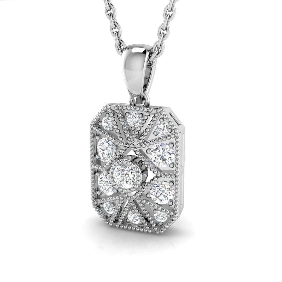 Lemon Vintage Diamond Pendant 0.15ct Gold (Without Chain )