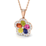Rosie Sapphire Pendant 1.25ct Gold (Without Chain )