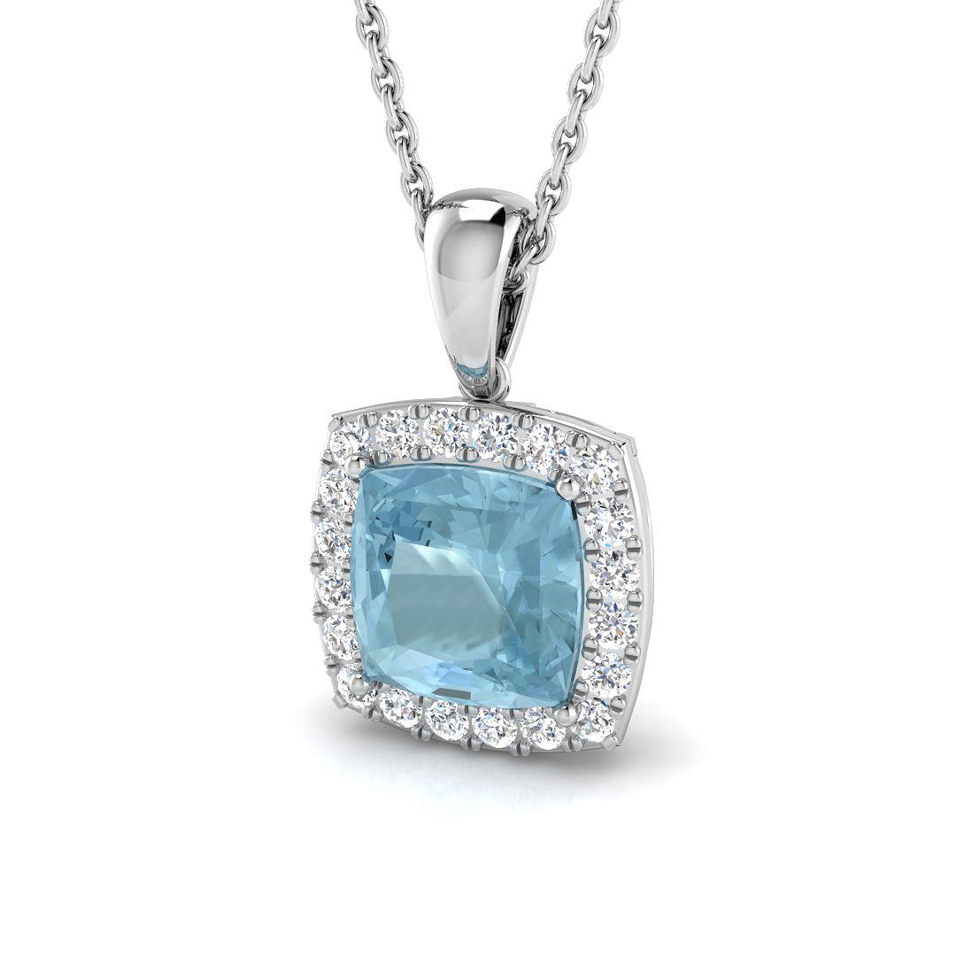 Blair Aquamarine Pendant 0.5ct to 3.5ct Gold (Without Chain )