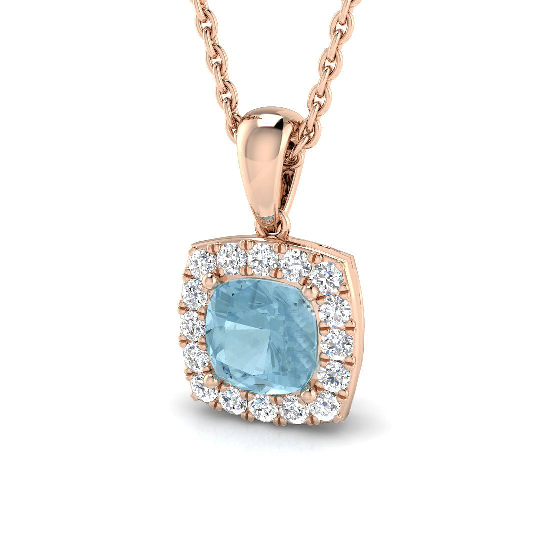Blair Aquamarine Pendant 0.5ct to 3.5ct Gold (Without Chain )