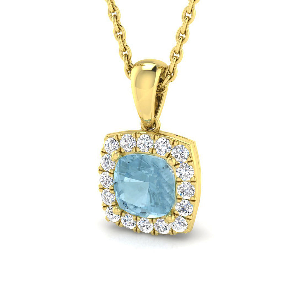 Blair Aquamarine Pendant 0.5ct to 3.5ct Gold (Without Chain )