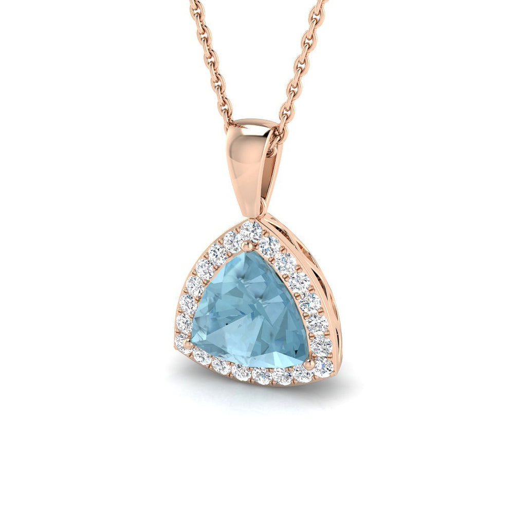 Erica Aquamarine Pendant 2ct Gold (Without Chain )