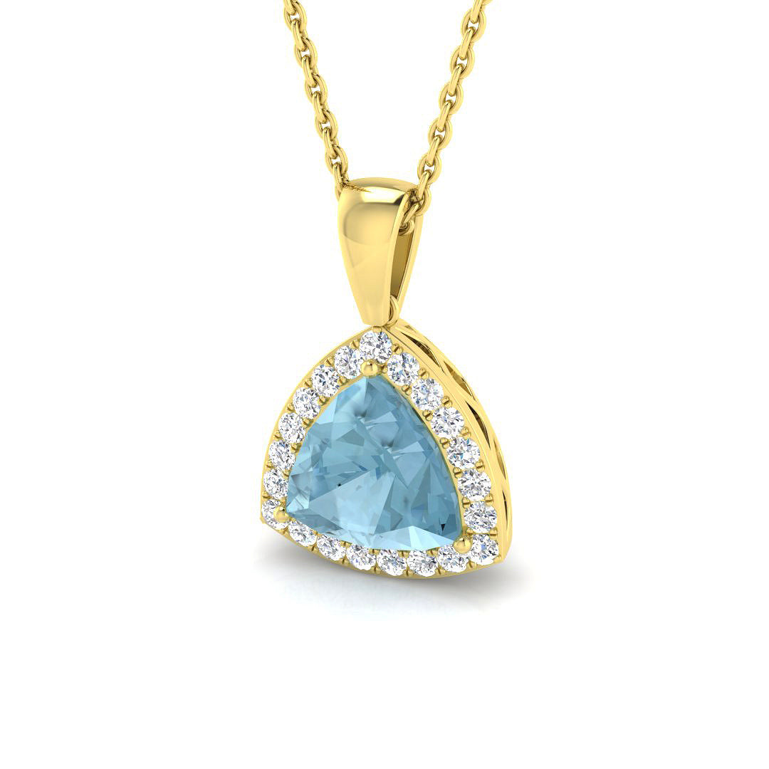 Erica Aquamarine Pendant 2ct Gold (Without Chain )