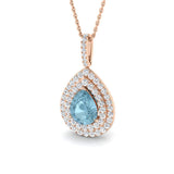 Serena Aquamarine Pendant 1.5ct Gold (Without Chain )