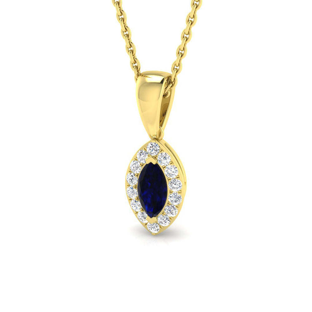 Bract Sapphire Pendant 0.33ct to 1.5ct Gold (Without Chain )