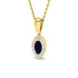 Bract Sapphire Pendant 0.33ct to 1.5ct Gold (Without Chain )