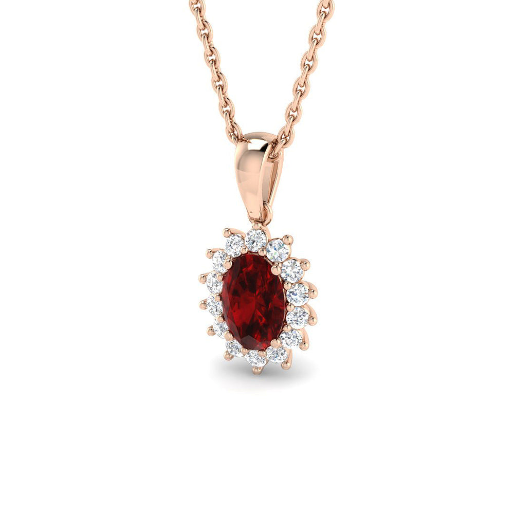 Martin Gemstone Pendant 0.75ct to 1ct Gold (Without Chain )