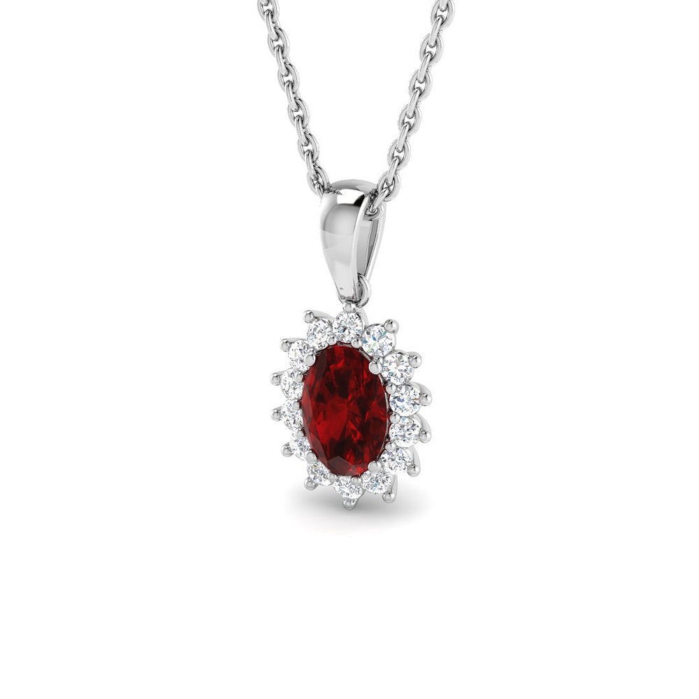 Martin Gemstone Pendant 0.75ct to 1ct Gold (Without Chain )