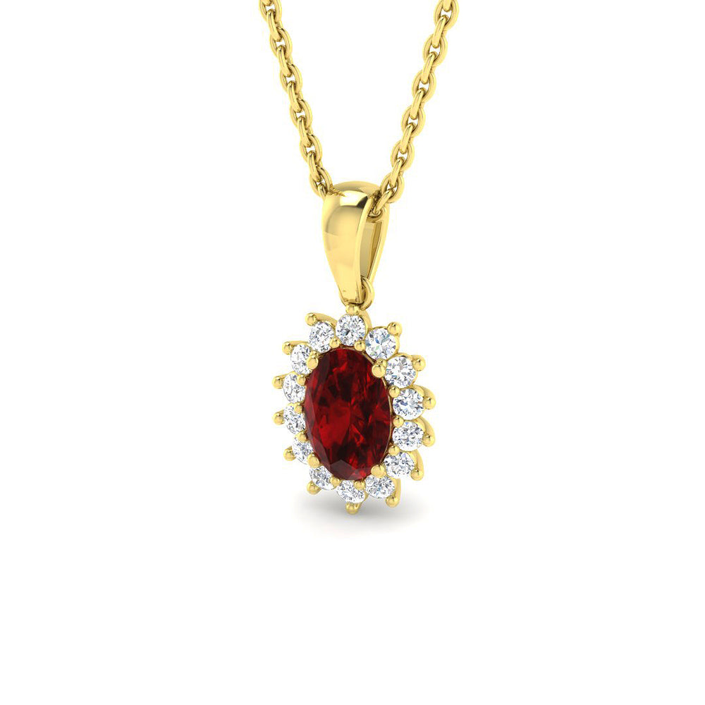 Martin Gemstone Pendant 0.75ct to 1ct Gold (Without Chain )