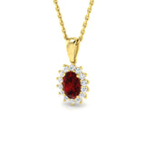 Martin Gemstone Pendant 0.75ct to 1ct Gold (Without Chain )