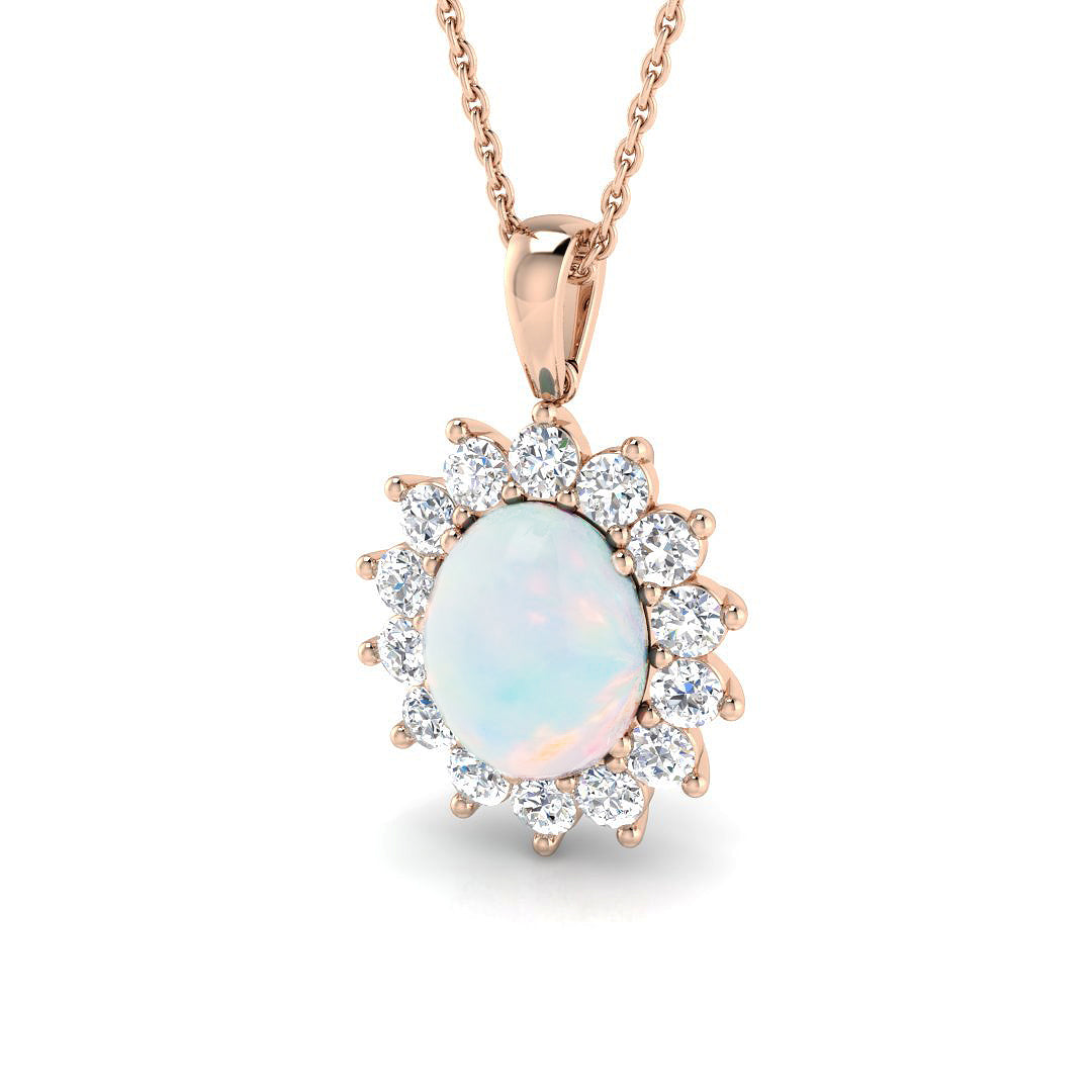 Bay Gemstone Pendant 2.5ct  and Gold(Without Chain )