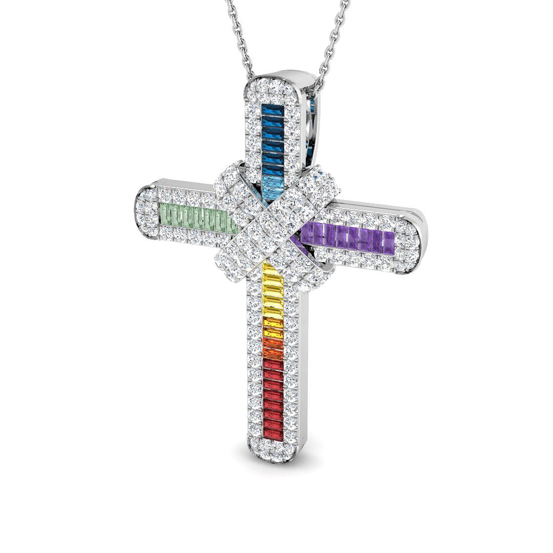 Briar Sapphire Pendant 3ct  Gold Multi Sapphire(Without Chain )