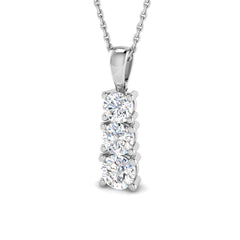 1 Carat D-E/VS Lab Grown Round Diamond Designer Pendant 9k White Gold |Ready To Ship