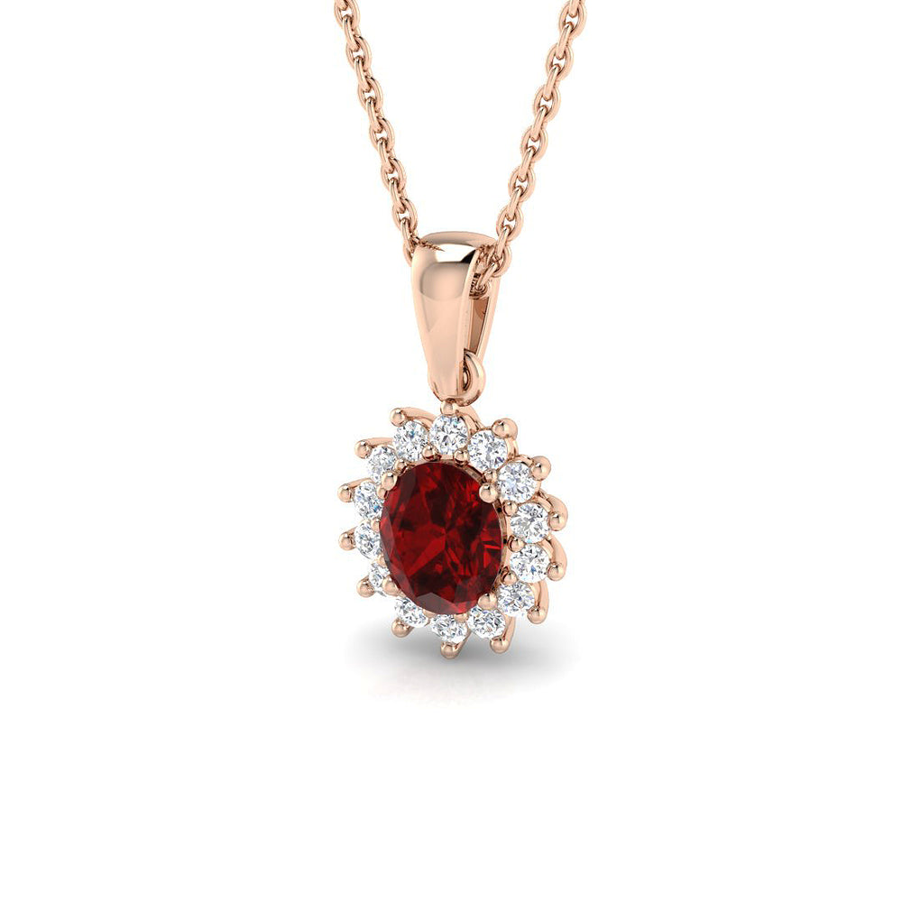 Martin Gemstone Pendant 0.75ct to 1ct Gold (Without Chain )