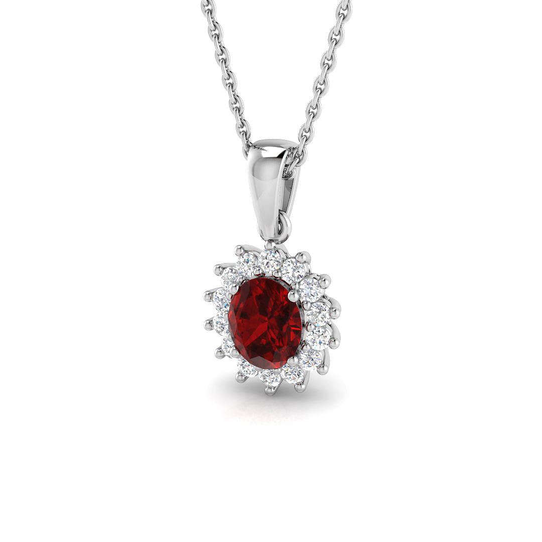 Martin Gemstone Pendant 0.75ct to 1ct Gold (Without Chain )