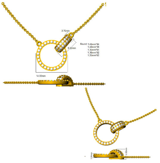 Interlocking Circle Diamond Pendant | Lab-Grown & Natural Diamond