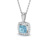 Bruit Aquamarine Pendant 0.75ct to 1ct Gold (Without Chain )