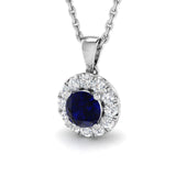 Arwen Blue Sapphire Pendant 0.3ct to 2ct Gold (Without Chain )
