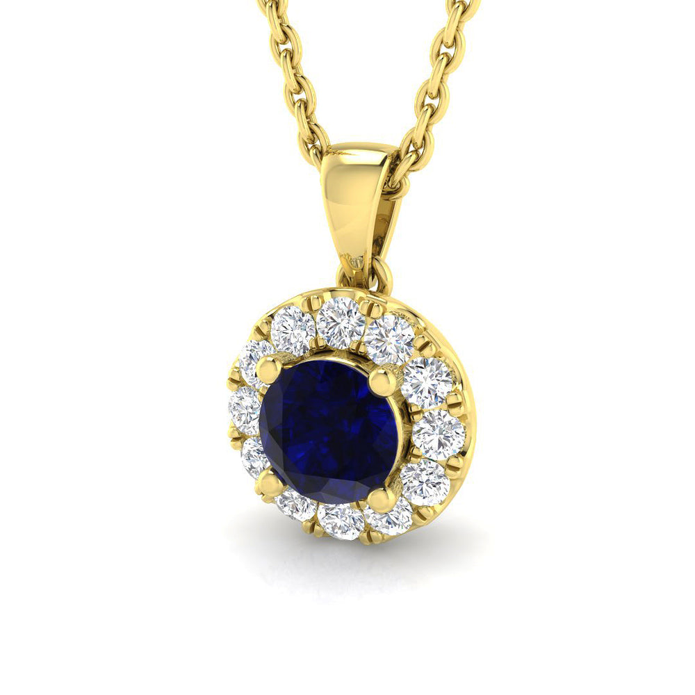 Arwen Blue Sapphire Pendant 0.3ct to 2ct Gold (Without Chain )
