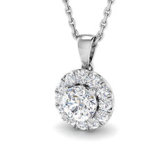 0.5 Carat D-E/VS Lab Grown Diamond Designer Pendant 9k White Gold Ready To Ship