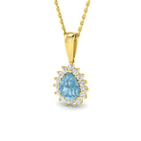 Acacia Aquamarine Pendant 0.75ct Gold (Without Chain )