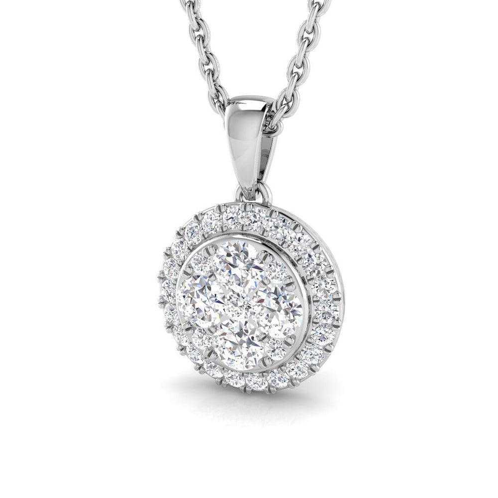 Xanthe Cluster Pendant 0.3ct to 1ct Diamond Gold (Without Chain )