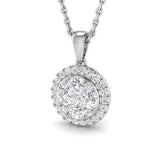 Xanthe Cluster Pendant 0.3ct to 1ct Diamond Gold (Without Chain )