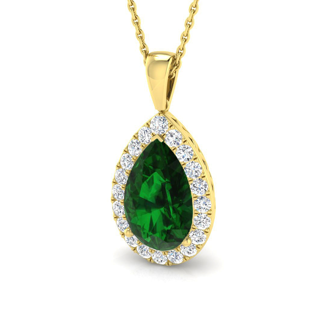 Arla Emerald Pendant 2ct to 4.5ct Gold (Without Chain )