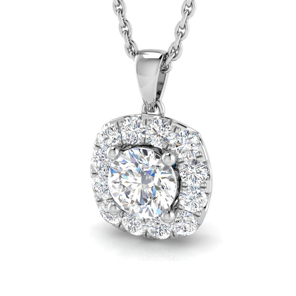 Fiona Halo Pendant 0.75ct Diamond s  Gold(Without Chain )