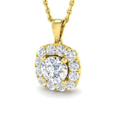 Fiona Halo Pendant 0.75ct Diamond s  Gold(Without Chain )