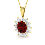 Alana Gemstone Pendant 1.75ct to 5.5ct Gold (Without Chain )