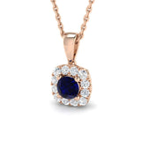 Ffion Blue Sapphire Pendant 0.5ct Gold (Without Chain )