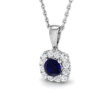 Ffion Blue Sapphire Pendant 0.5ct Gold (Without Chain )