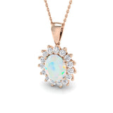 Rita Gemstone Pendant 2.5ct Gold  Diana Necklace(Without Chain )