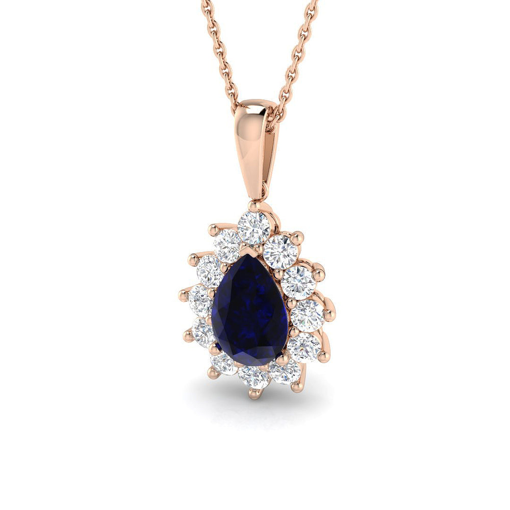 Ellen Gemstone Pendant 1ct to 3.5ct Gold (Without Chain )