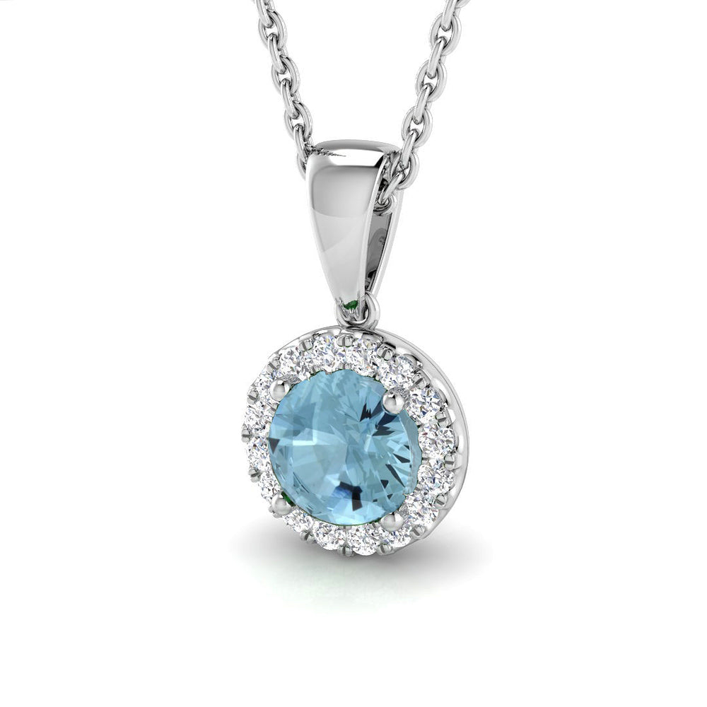Elena Aquamarine Pendant 0.5ct to 2ct Gold (Without Chain )