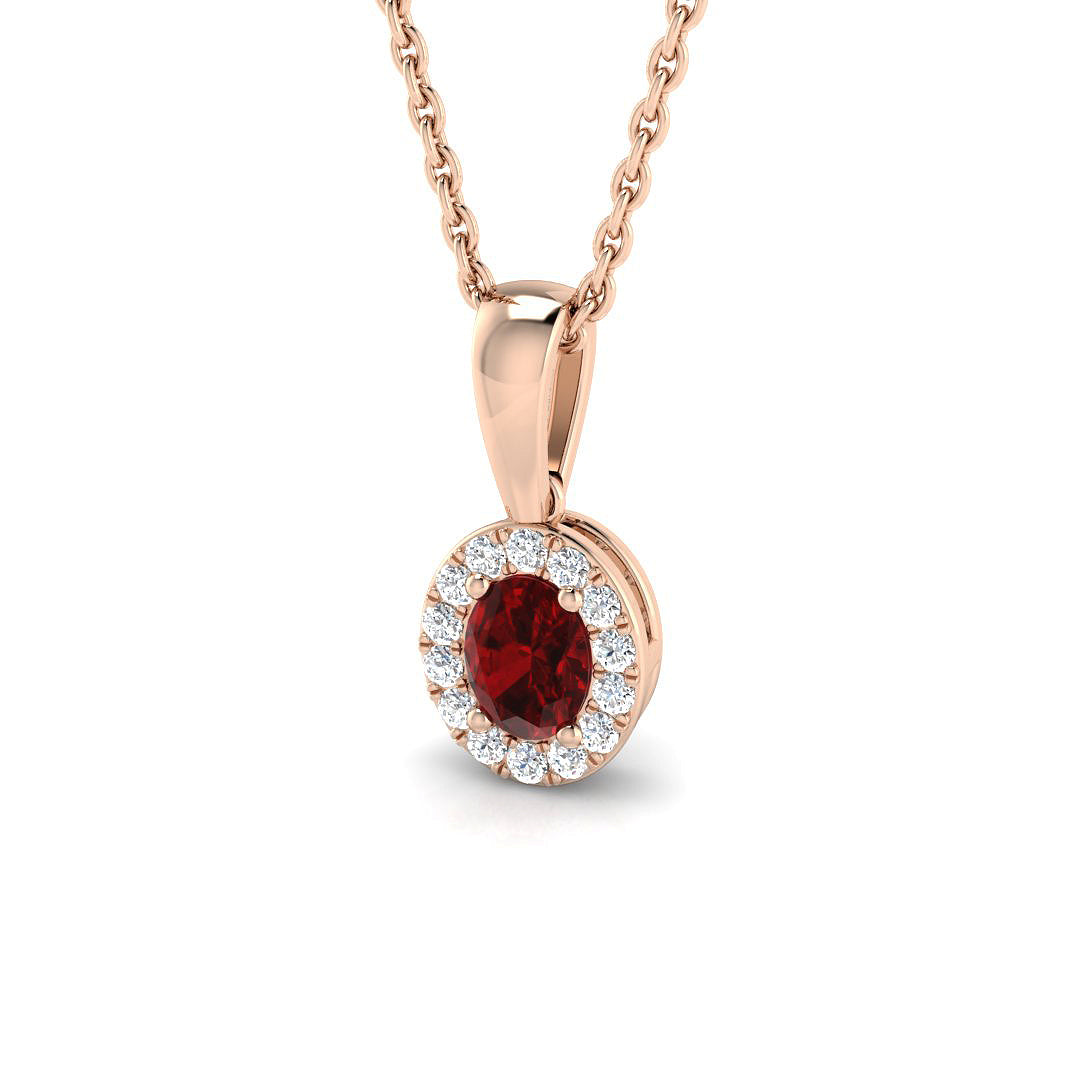 Anne Ruby Pendant 0.33ct to 1.25ct Gold (Without Chain )