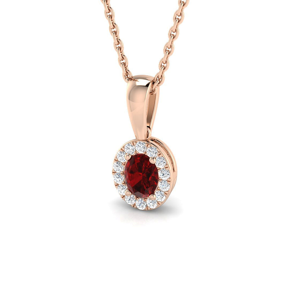 Anne Ruby Pendant 0.33ct to 1.25ct Gold (Without Chain )