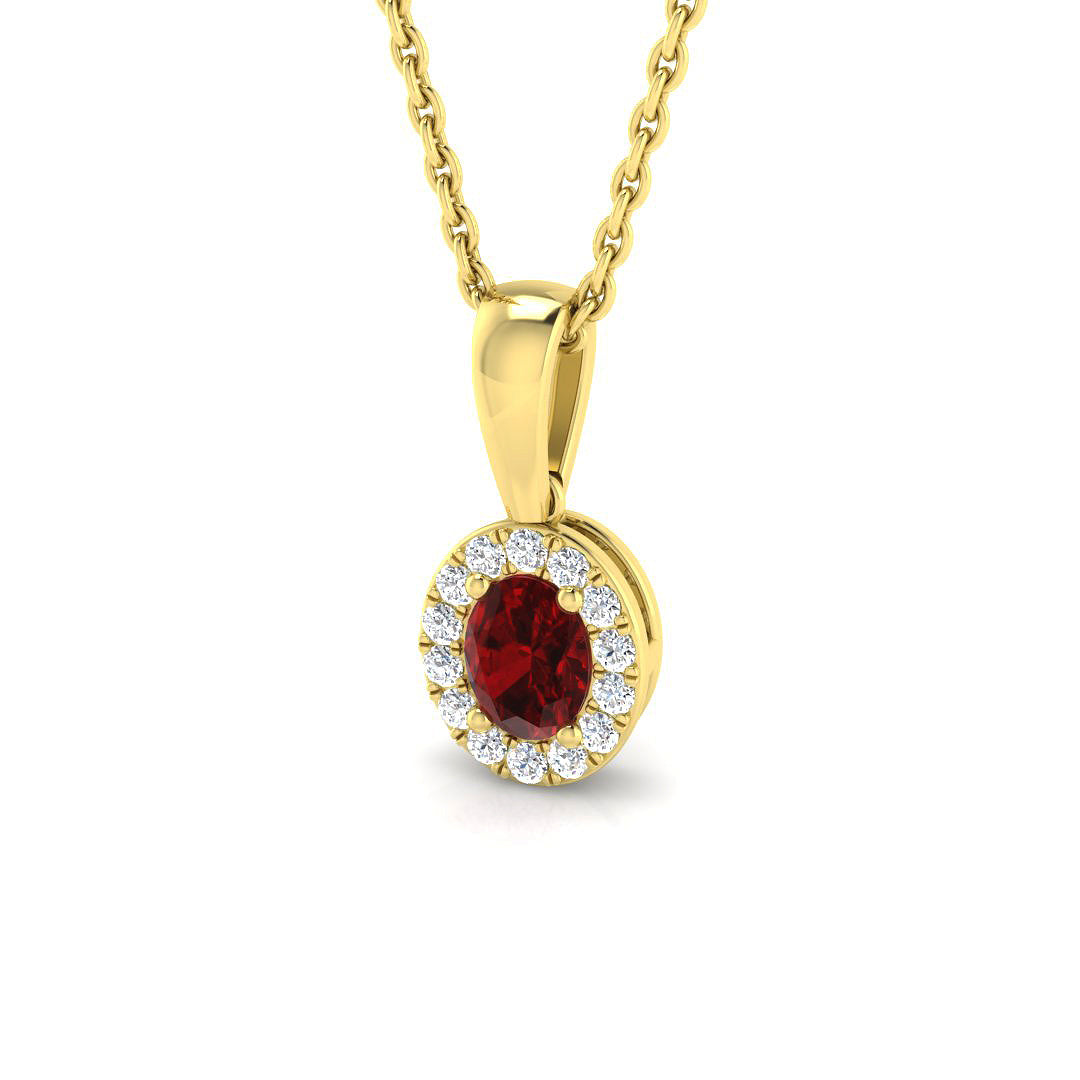 Anne Ruby Pendant 0.33ct to 1.25ct Gold (Without Chain )