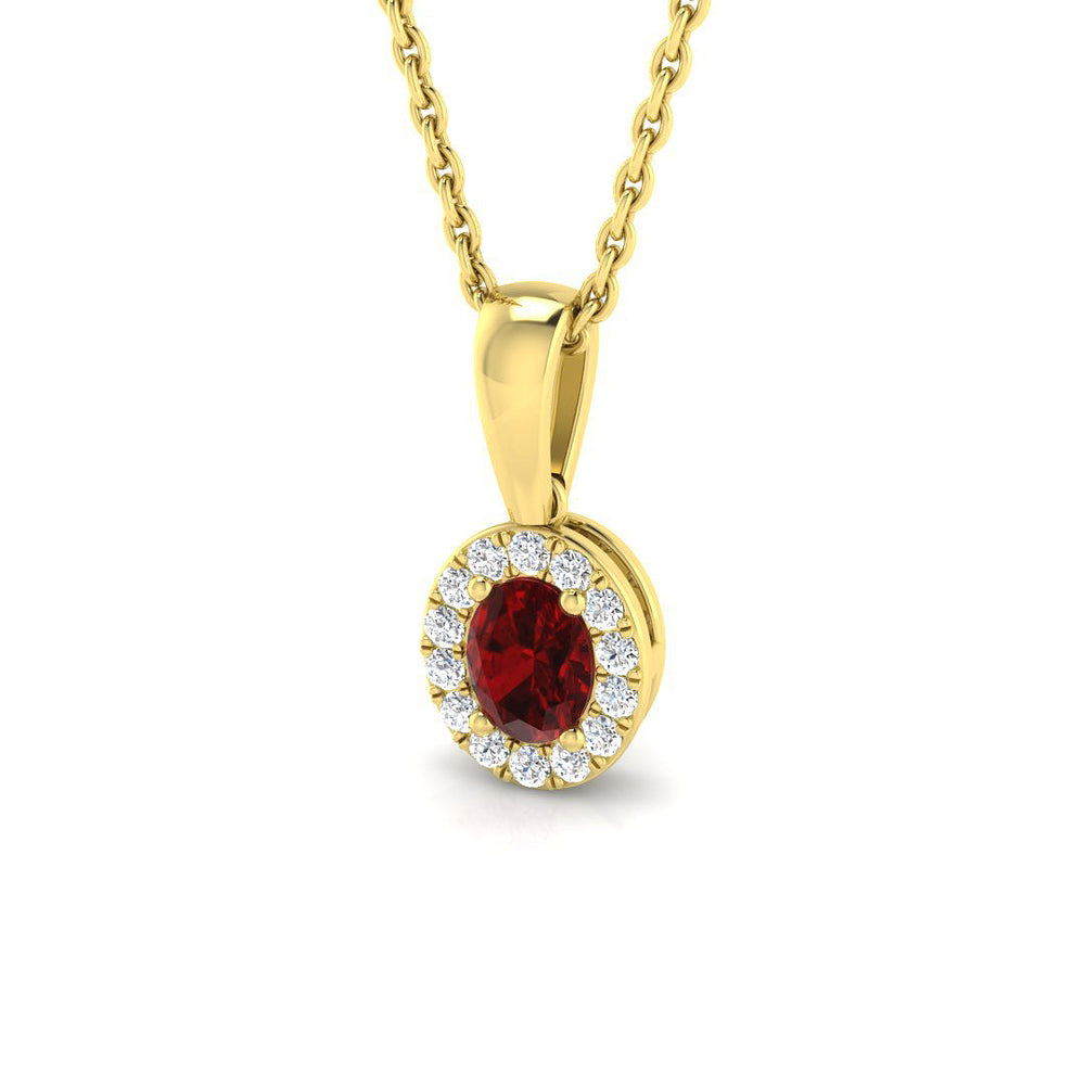 Anne Ruby Pendant 0.33ct to 1.25ct Gold (Without Chain )