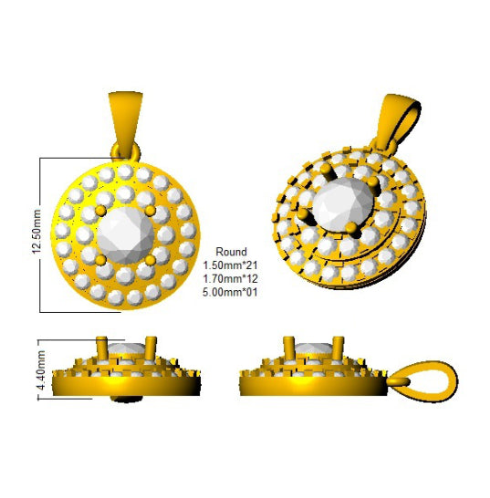 Spiral Diamond Pendant Necklace | Lab-Grown & Natural Diamond Necklace