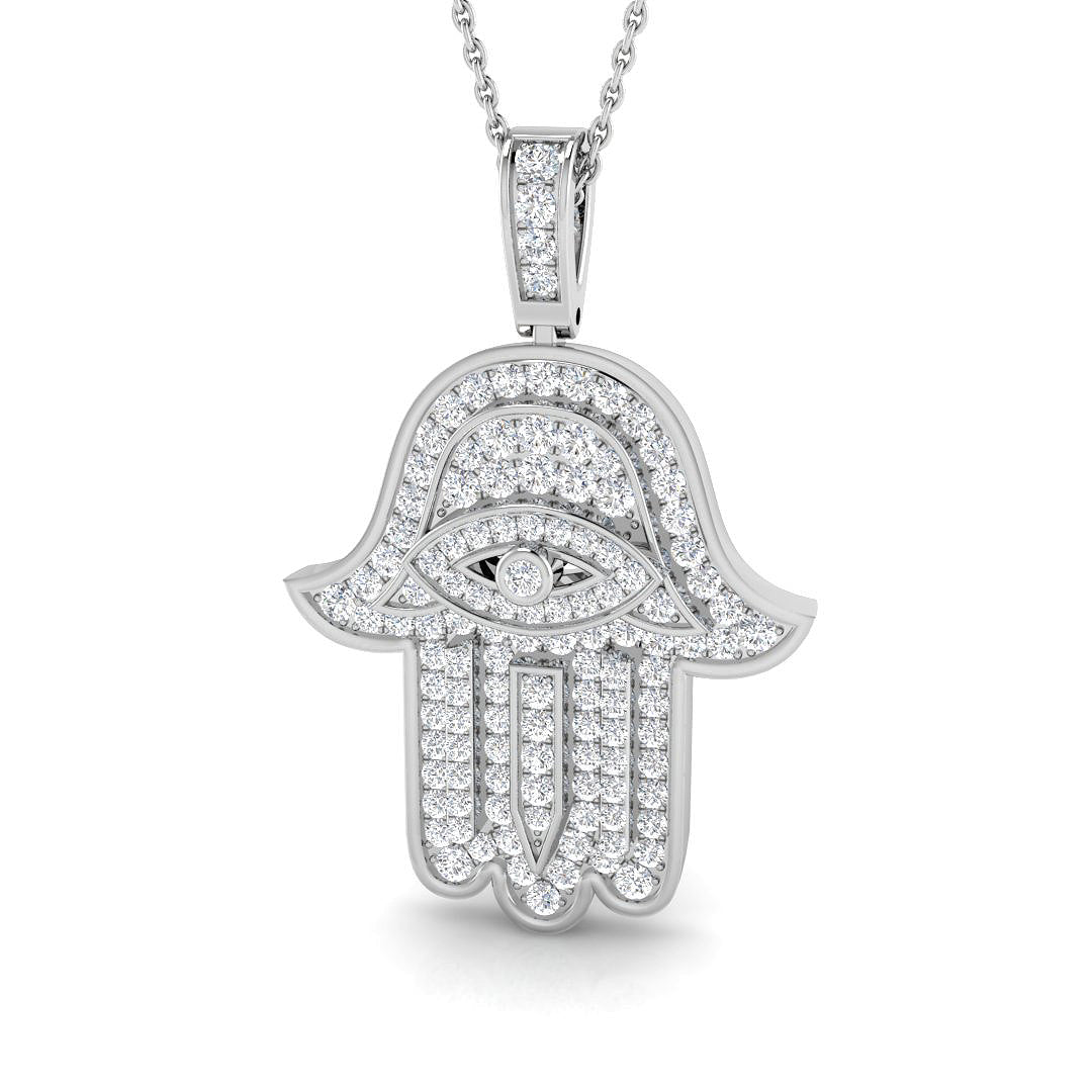 Yucca Diamond Pendant Religious 0.75ct to 1.5ct Gold (Without Chain )