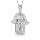Weld Baguette and Brilliant Diamond Pendant 1ct Gold (Without Chain )