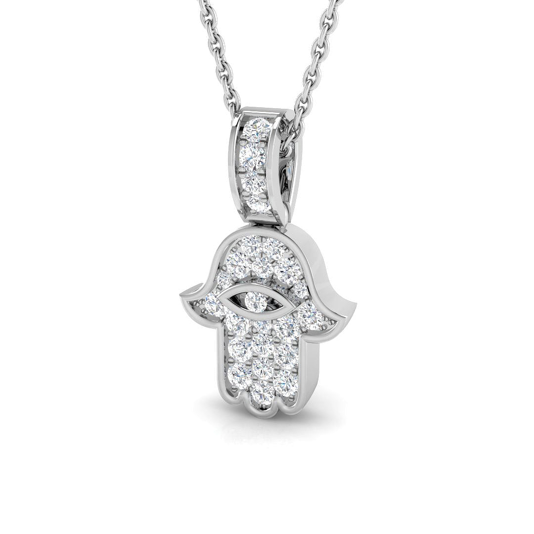 0.30 Carat D-E/VS Lab Grown Diamond Designer Pendant 9k White Gold Ready To Ship